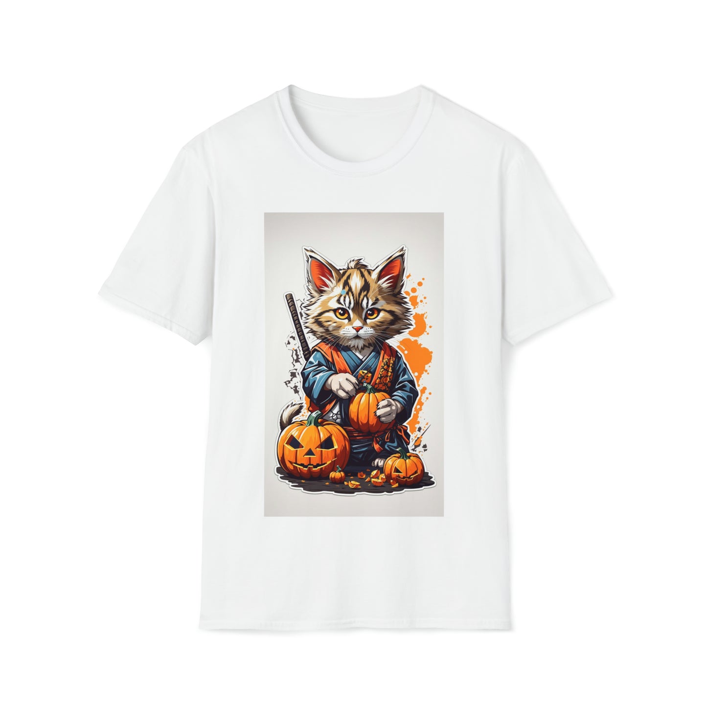 samurai cat t shirt